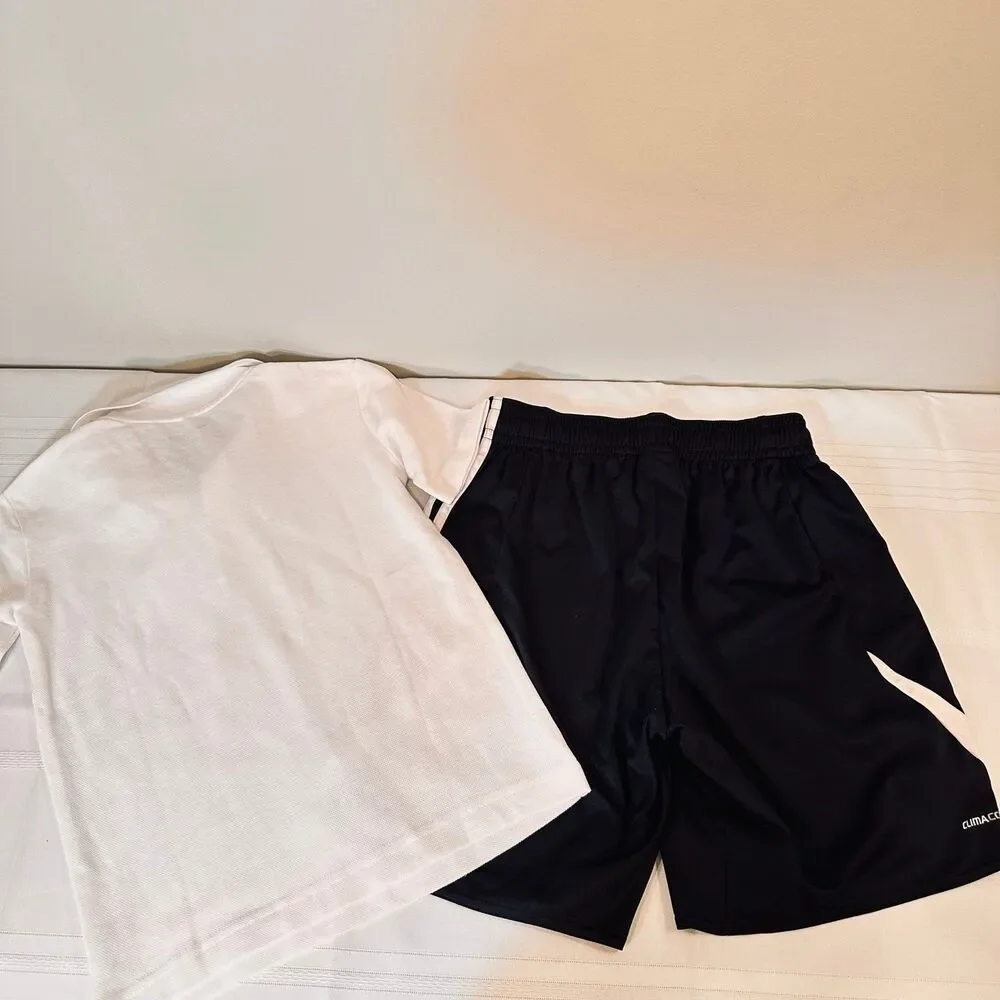 Adidas Shorts And Broadcloth Polo Shirt